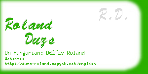 roland duzs business card