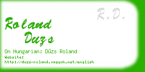 roland duzs business card